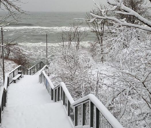 zima nad morzem